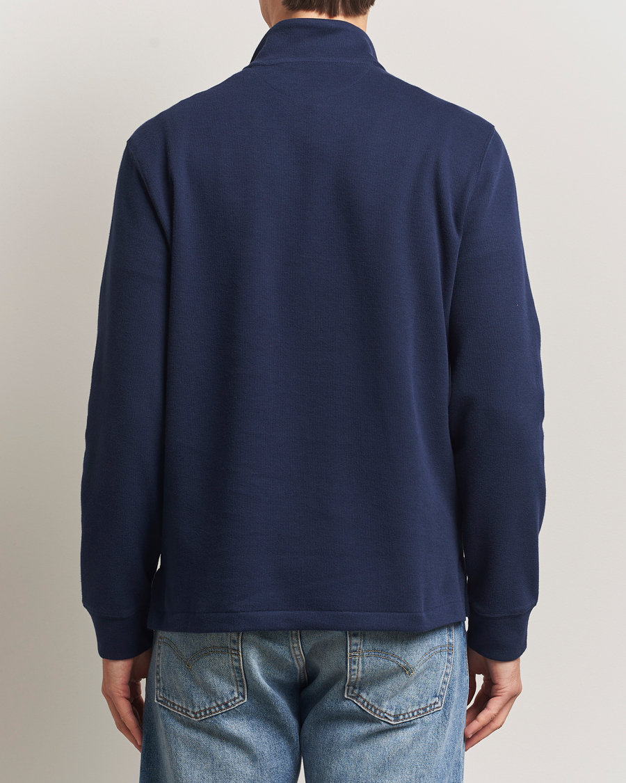 Men | Sweaters & Knitwear | Polo Ralph Lauren | Double Knitted Half Zip Cruise Navy