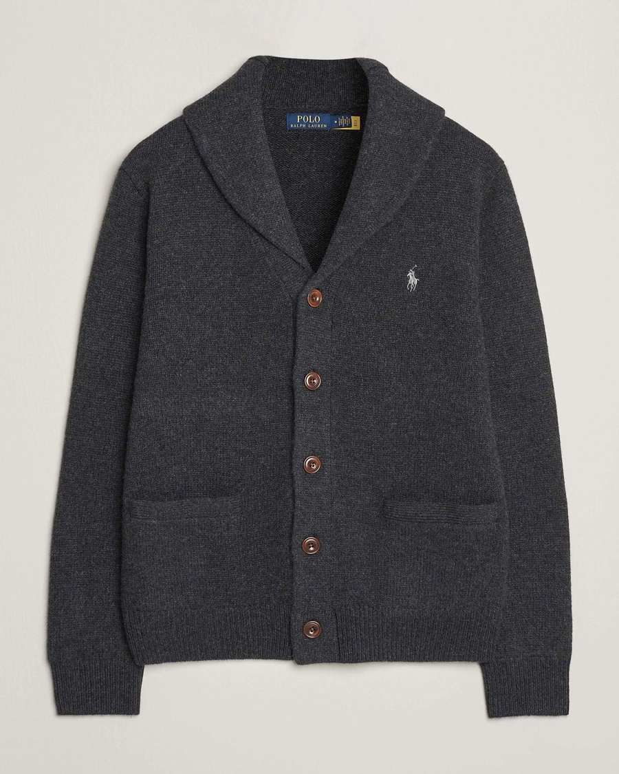 Men | Sweaters & Knitwear | Polo Ralph Lauren | Wool/Cashmere Shawl Collar Cardigan Granite Heather