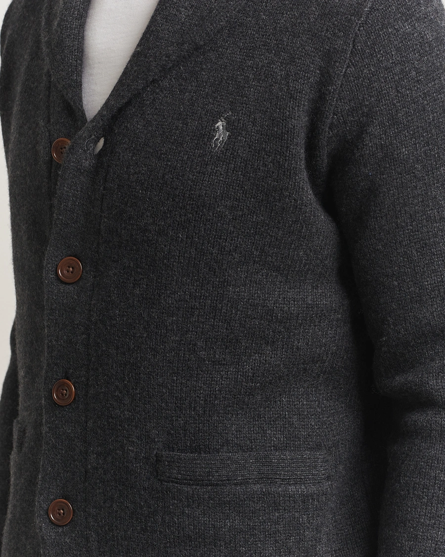 Men | Sweaters & Knitwear | Polo Ralph Lauren | Wool/Cashmere Shawl Collar Cardigan Granite Heather