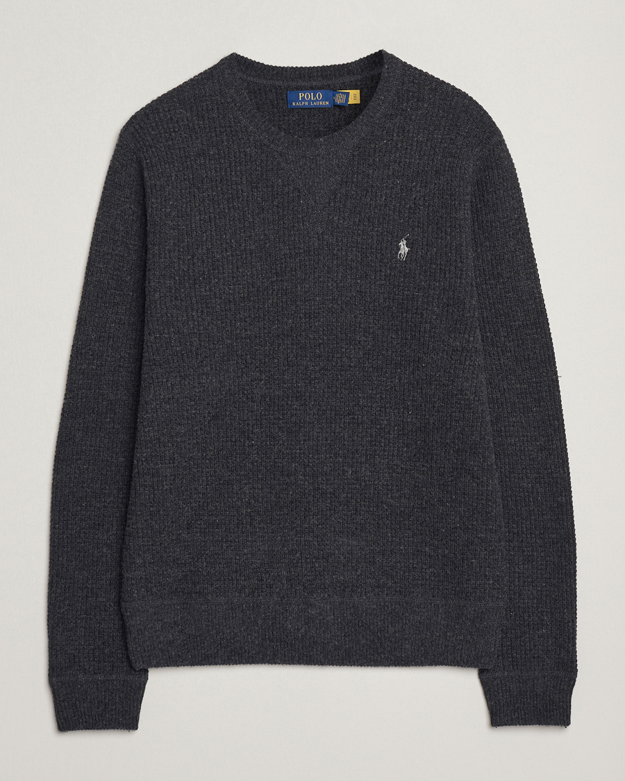 Polo Ralph Lauren Cotton/Wool Pullover Dark Granite Heather at