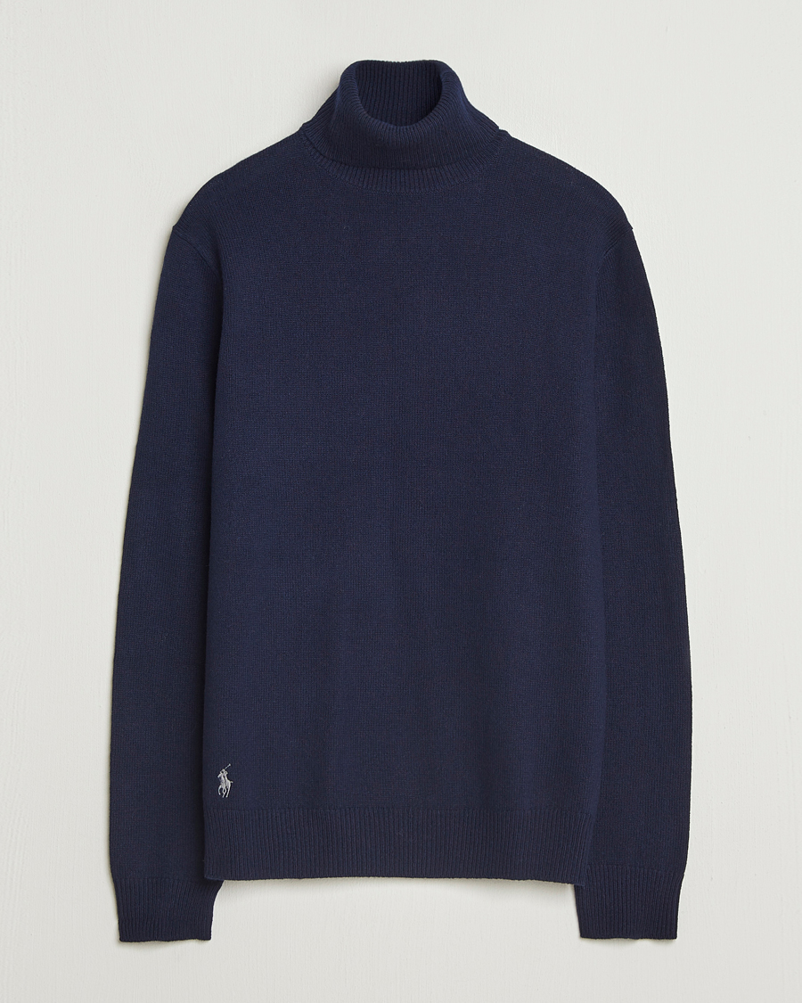 Men | Sweaters & Knitwear | Polo Ralph Lauren | Cotton/Wool Rollneck Hunter Navy