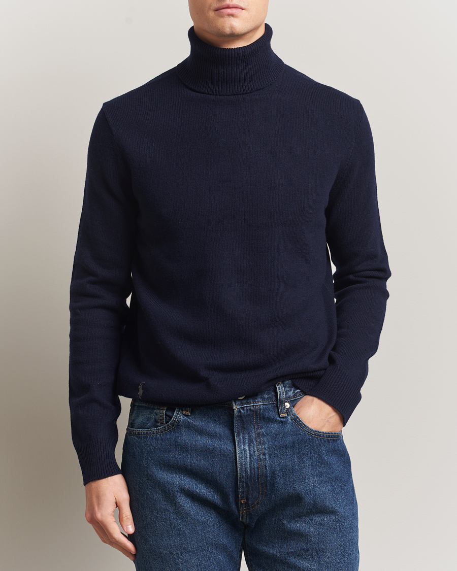 Men | Sweaters & Knitwear | Polo Ralph Lauren | Cotton/Wool Rollneck Hunter Navy