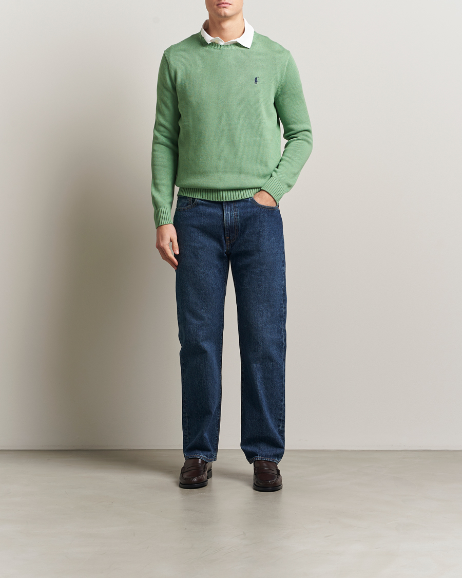Men | Sweaters & Knitwear | Polo Ralph Lauren | Cotton Crew Neck Sweater Outback Green