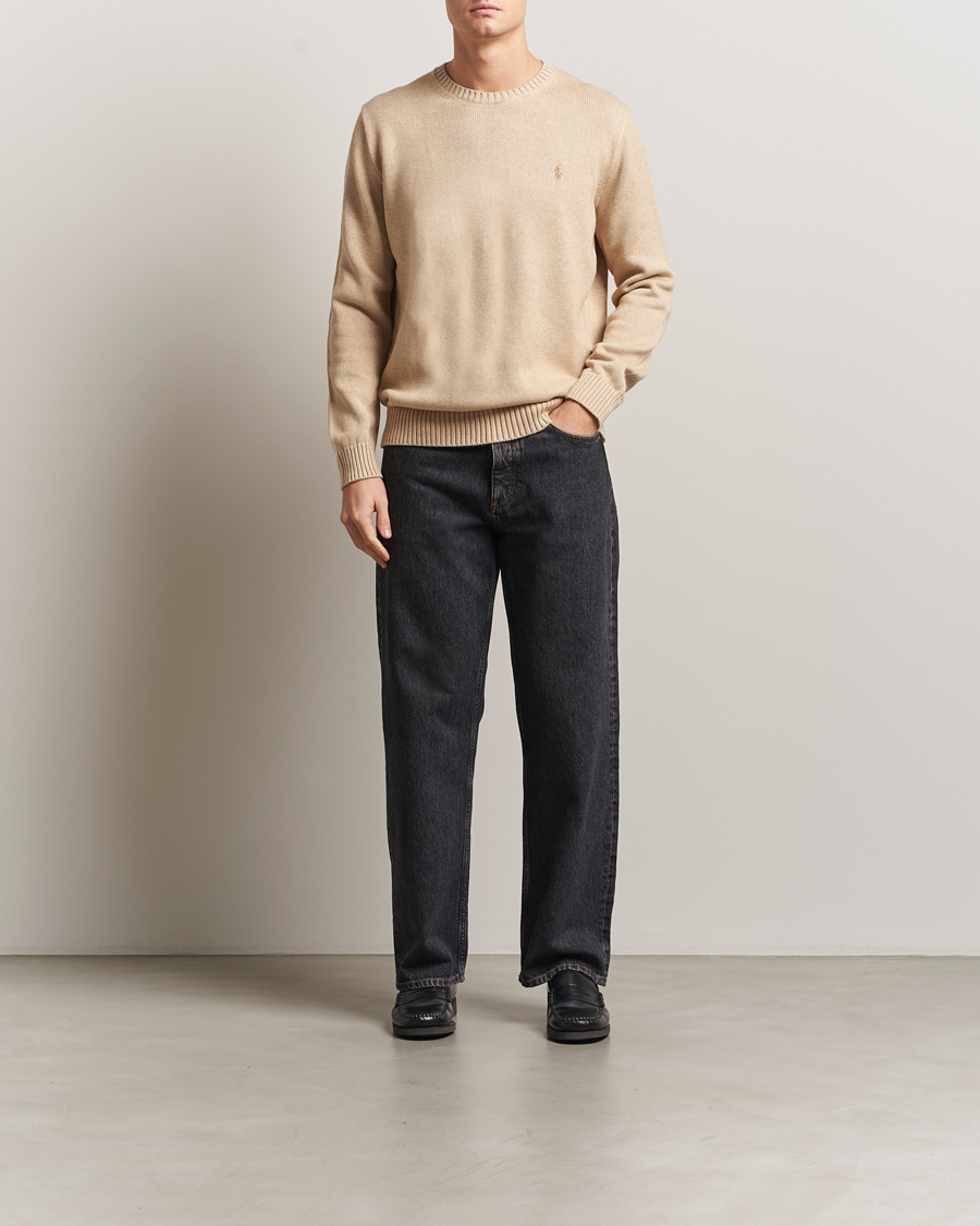 Men | Sweaters & Knitwear | Polo Ralph Lauren | Cotton Crew Neck Sweater Dune Melange