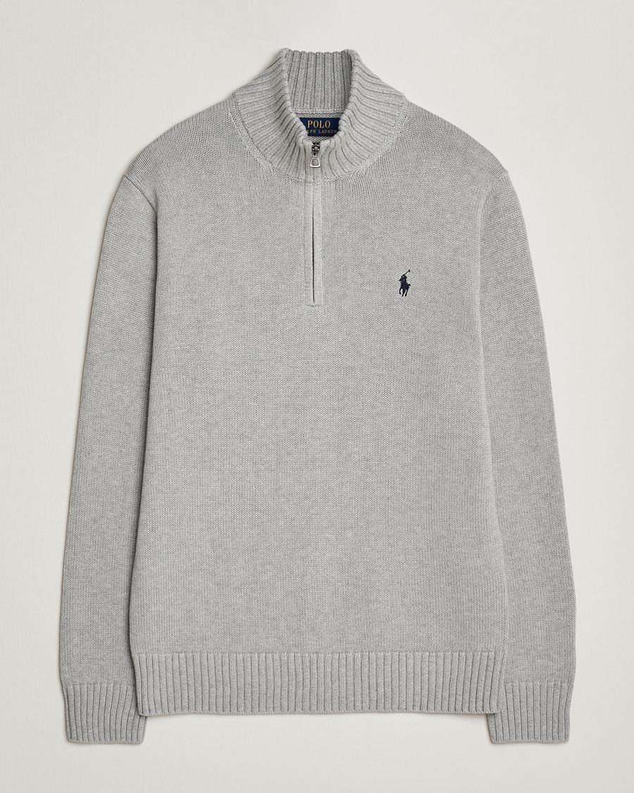 Polo Ralph Lauren Cotton Pullover Half Zip Andover Heather at