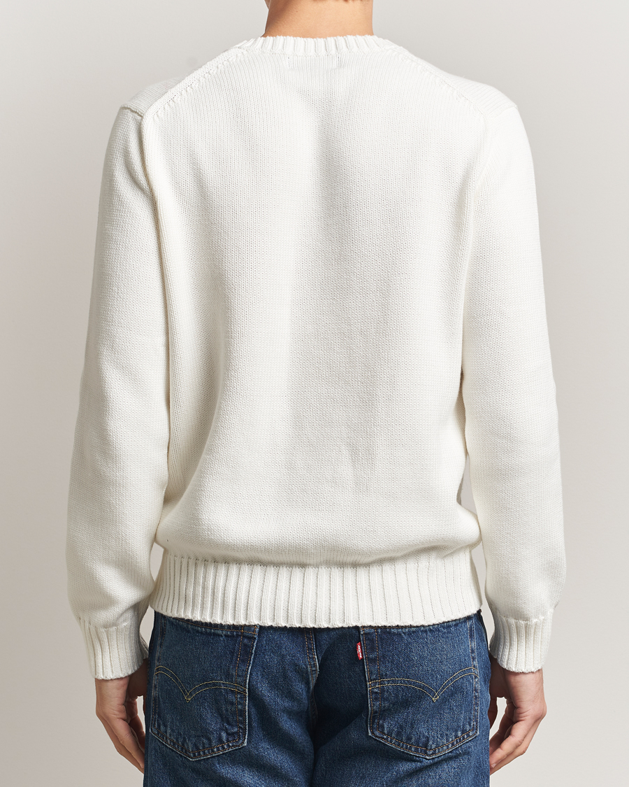 Men | Sweaters & Knitwear | Polo Ralph Lauren | Cotton Flag Sweater Deckwash White