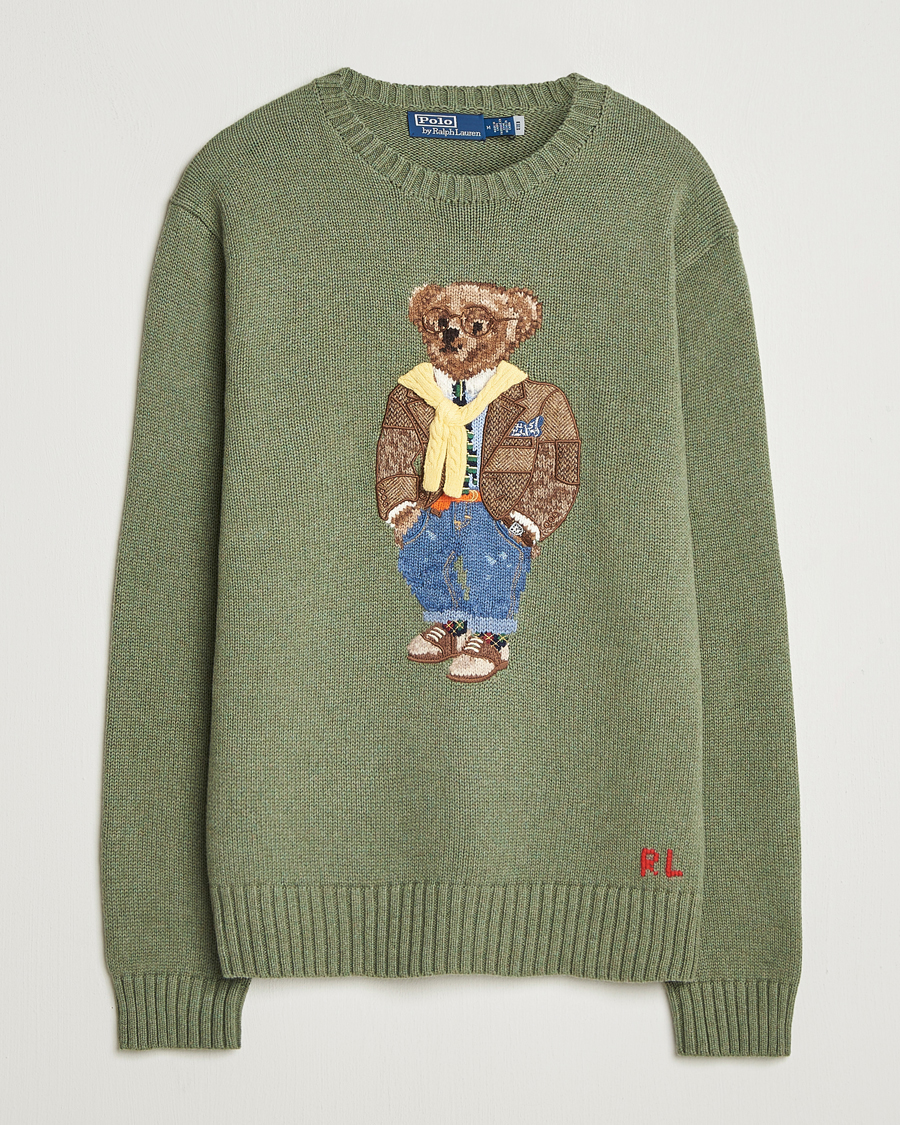 Men | Sweaters & Knitwear | Polo Ralph Lauren | Cotton/Cashmere Bear Sweater Lovette Heather