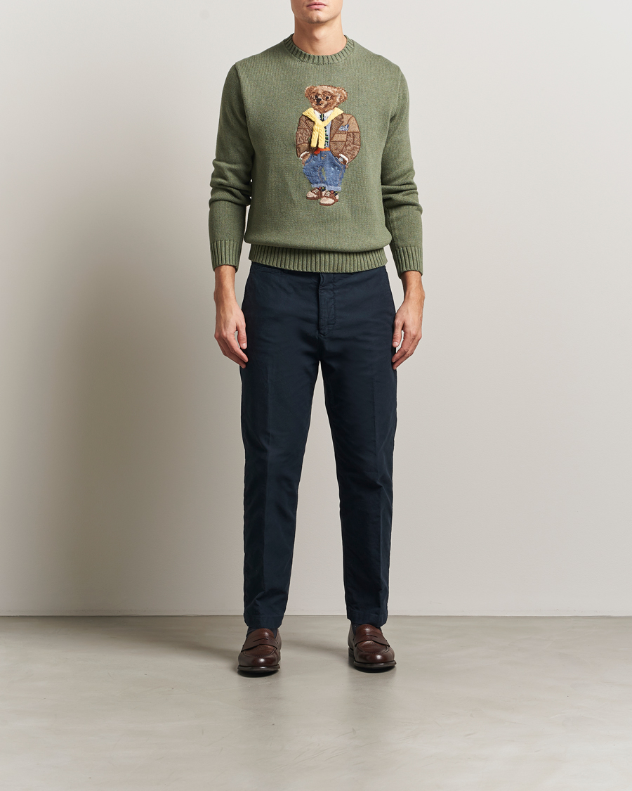 Men | Sweaters & Knitwear | Polo Ralph Lauren | Cotton/Cashmere Bear Sweater Lovette Heather