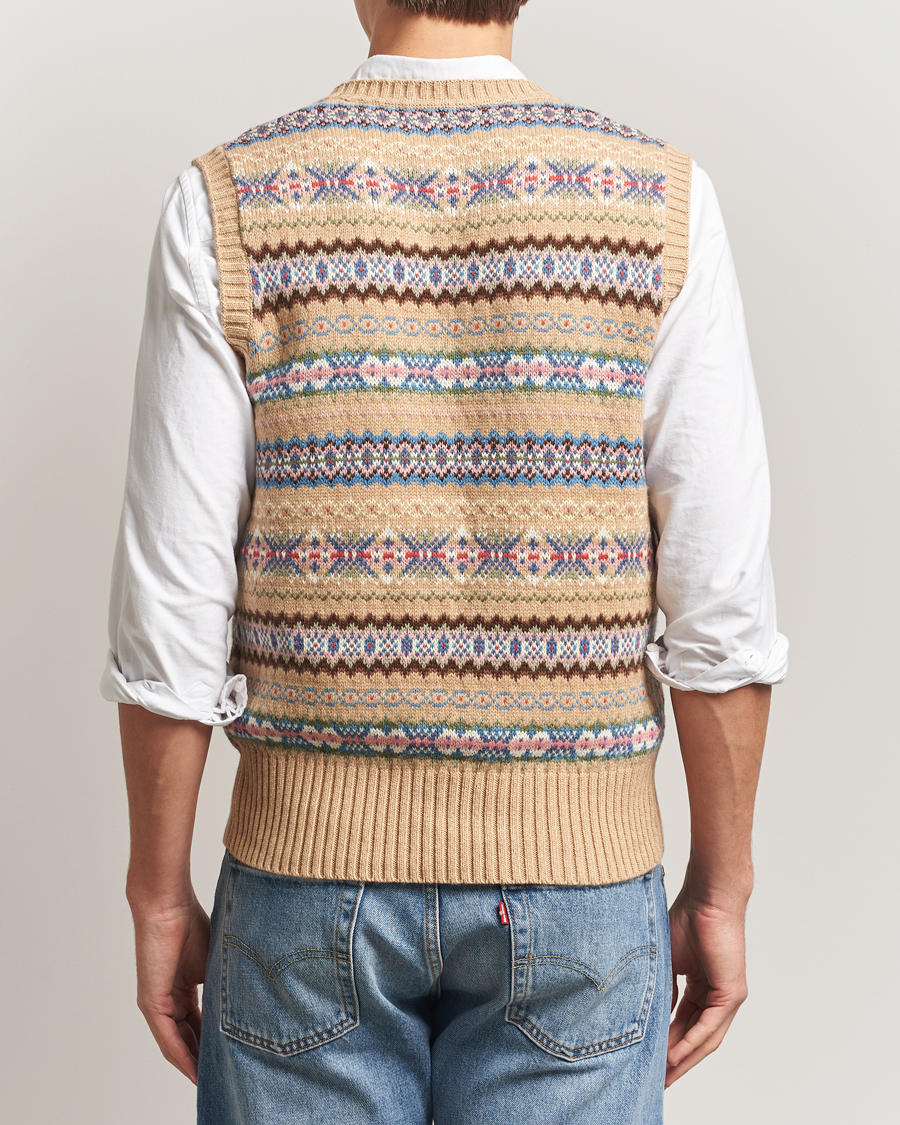 Men | Sweaters & Knitwear | Polo Ralph Lauren | Cotton Wool Long Sleeve Sweater Tan Multi
