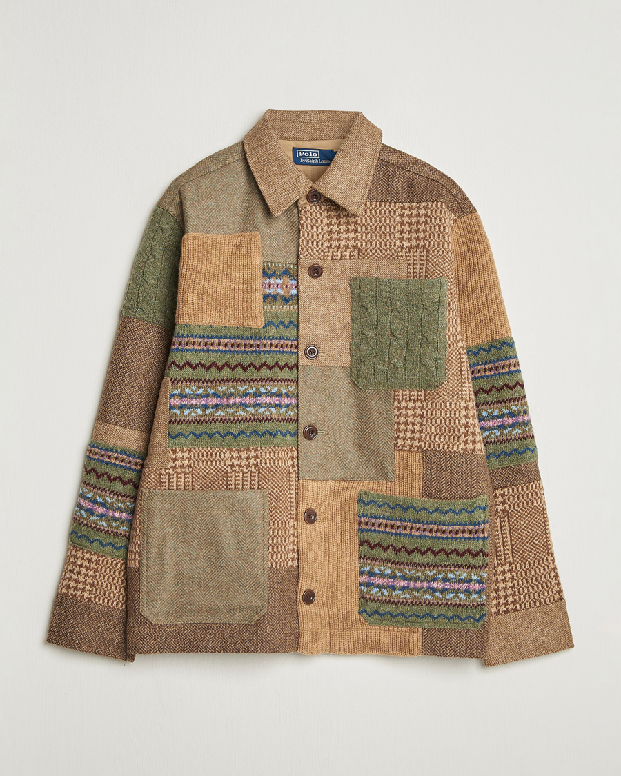 Men | Sweaters & Knitwear | Polo Ralph Lauren | Wool Blend Cardigan Tan Multi