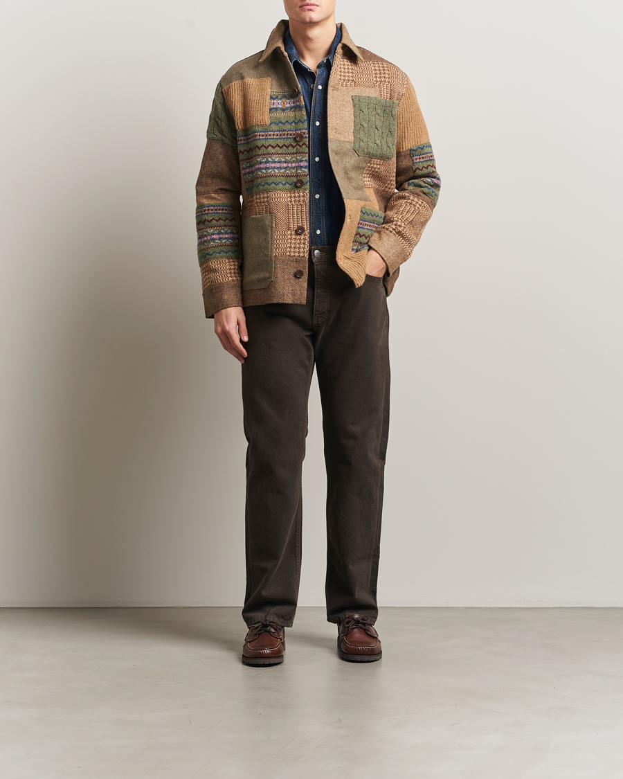 Men | Sweaters & Knitwear | Polo Ralph Lauren | Wool Blend Cardigan Tan Multi