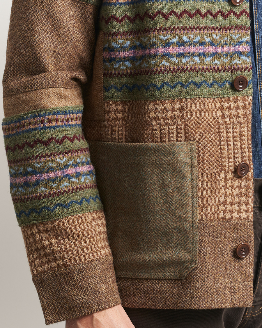 Men | Sweaters & Knitwear | Polo Ralph Lauren | Wool Blend Cardigan Tan Multi