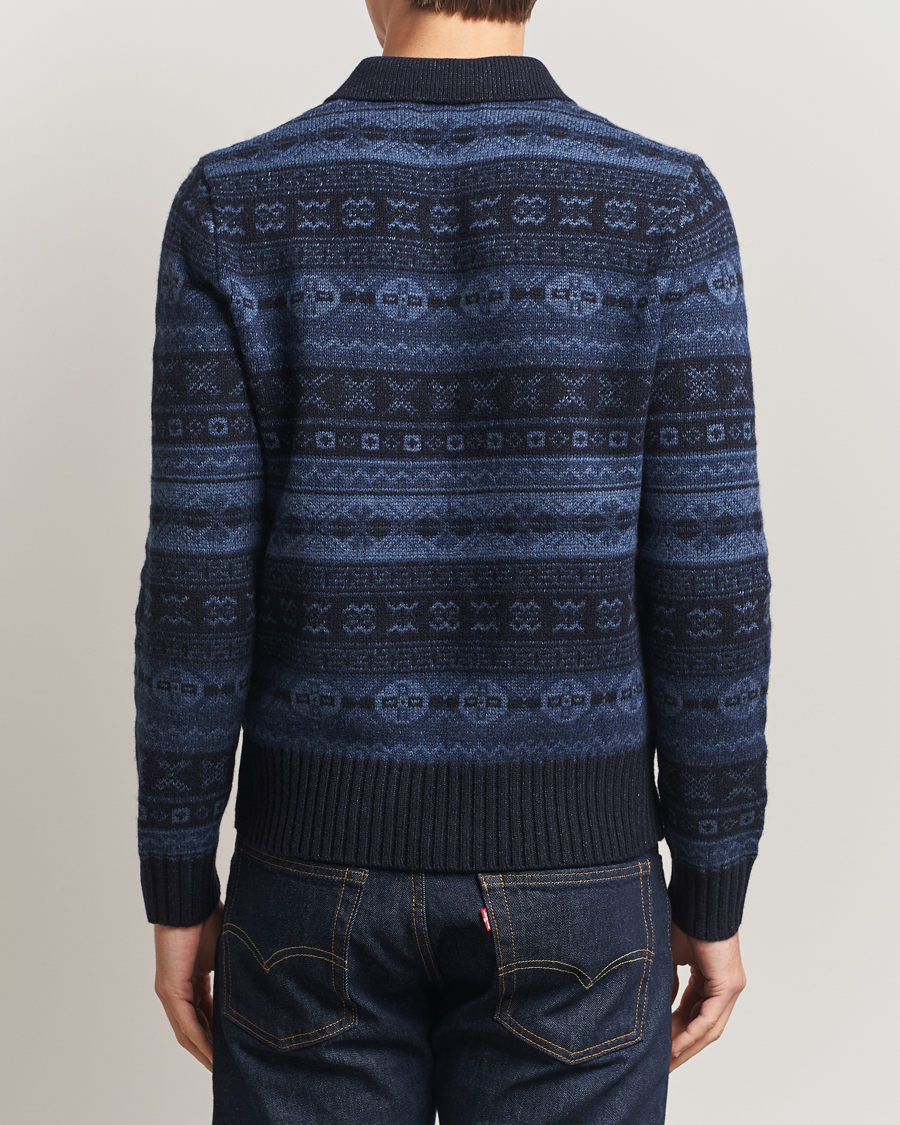 Men | Sweaters & Knitwear | Polo Ralph Lauren | Wool/Linen Blend Long Sleeve Sweater Navy Multi