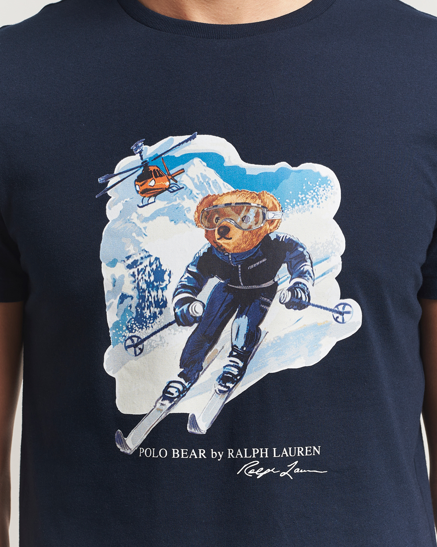 Men | T-Shirts | Polo Ralph Lauren | Printed Bear T-Shirt Worth Navy