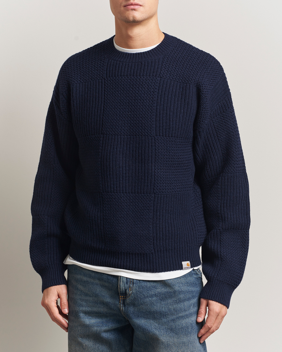 Men | Sweaters & Knitwear | Carhartt WIP | Bishop Knitted Sweater Dark Navy
