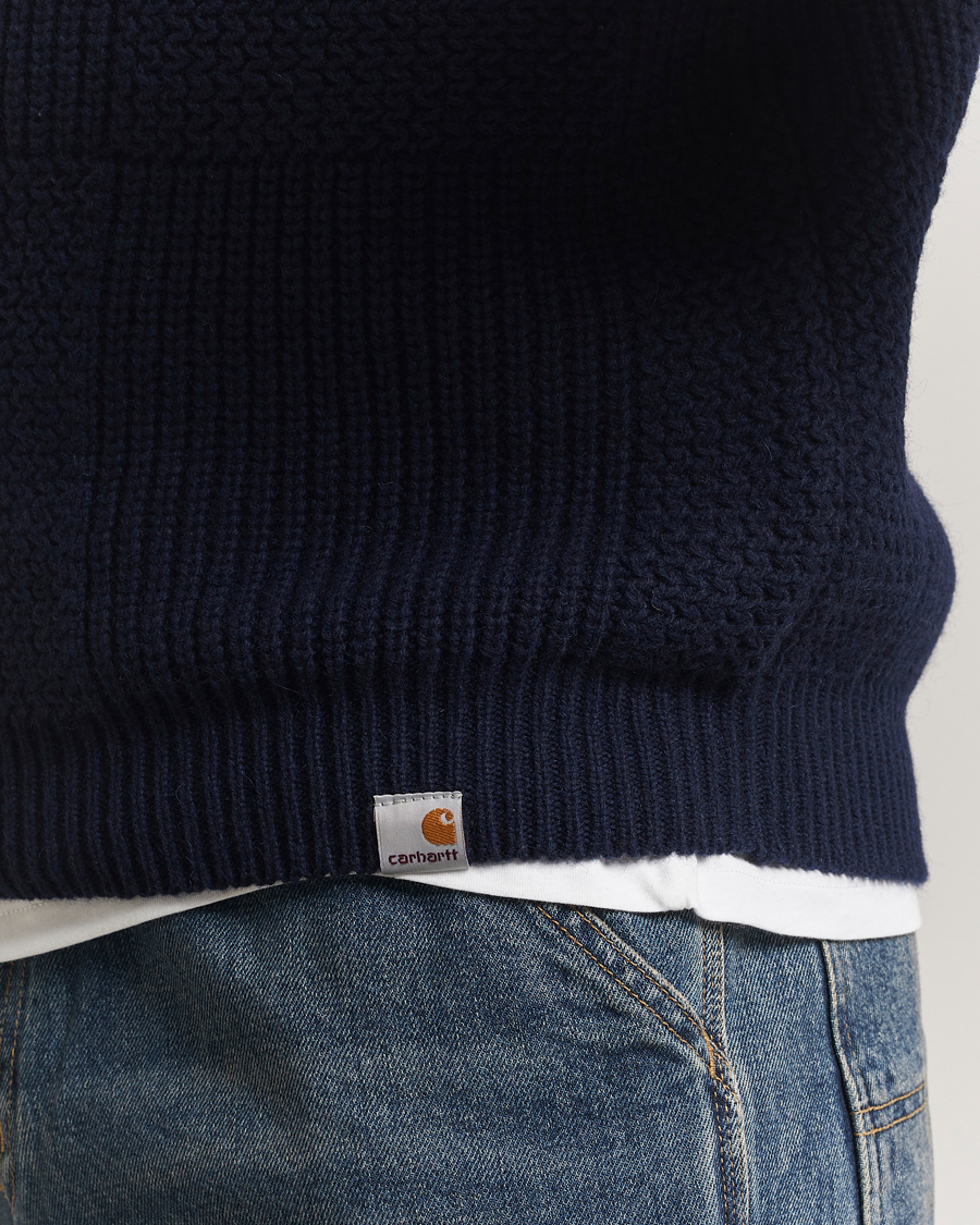 Men | Sweaters & Knitwear | Carhartt WIP | Bishop Knitted Sweater Dark Navy