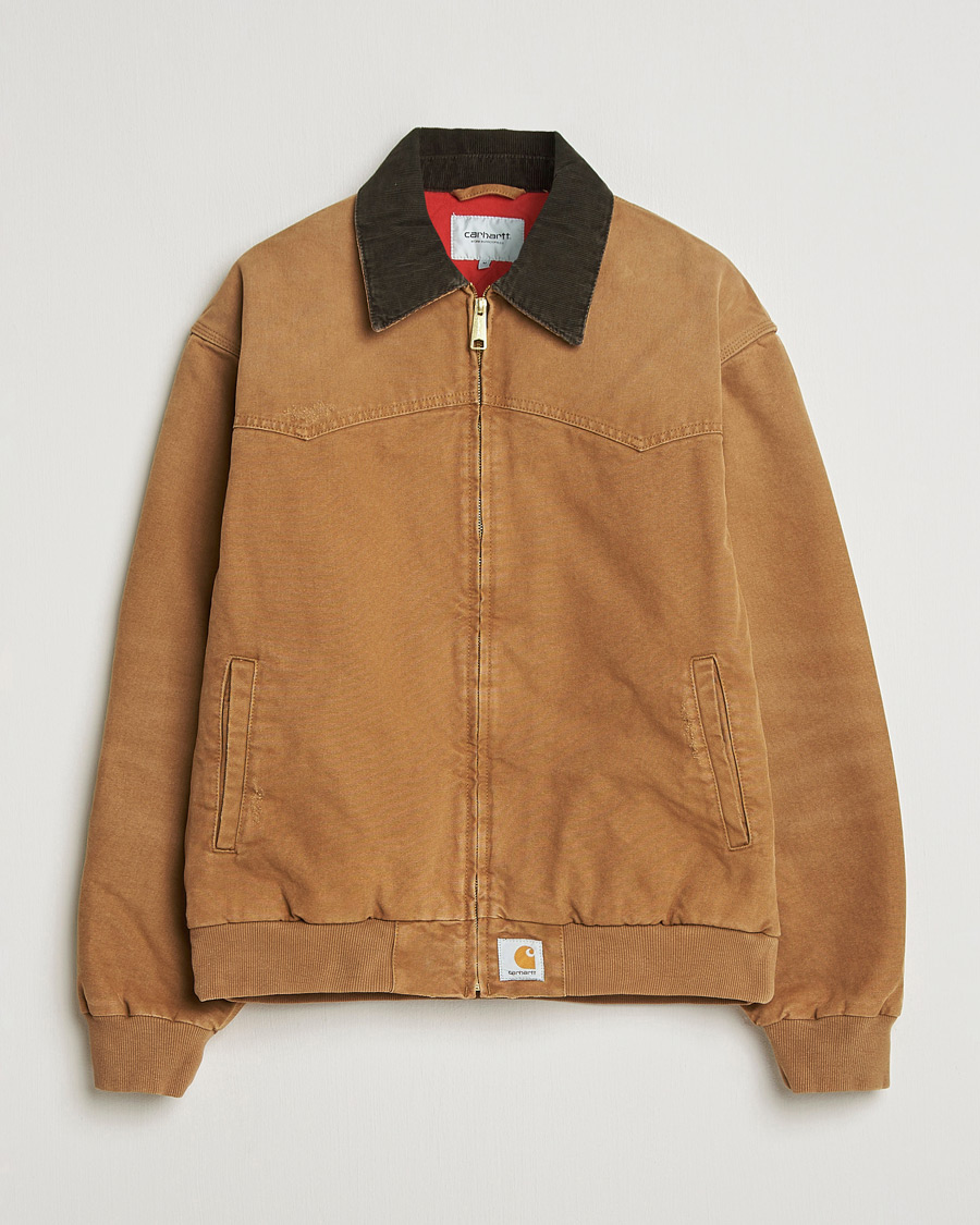 Men | Coats & Jackets | Carhartt WIP | OG Santa Fee Jacket Hamilton Brown Grind Washed