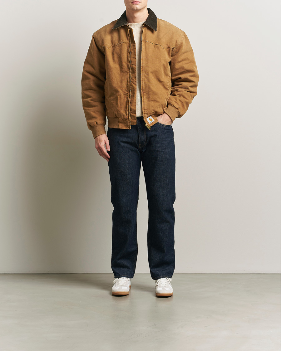 Men | Coats & Jackets | Carhartt WIP | OG Santa Fee Jacket Hamilton Brown Grind Washed