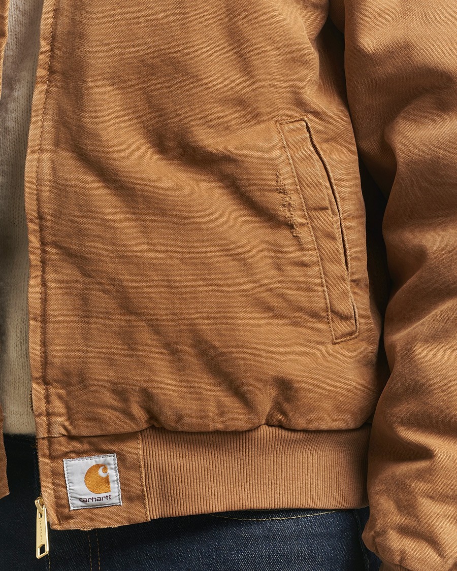 Men | Coats & Jackets | Carhartt WIP | OG Santa Fee Jacket Hamilton Brown Grind Washed