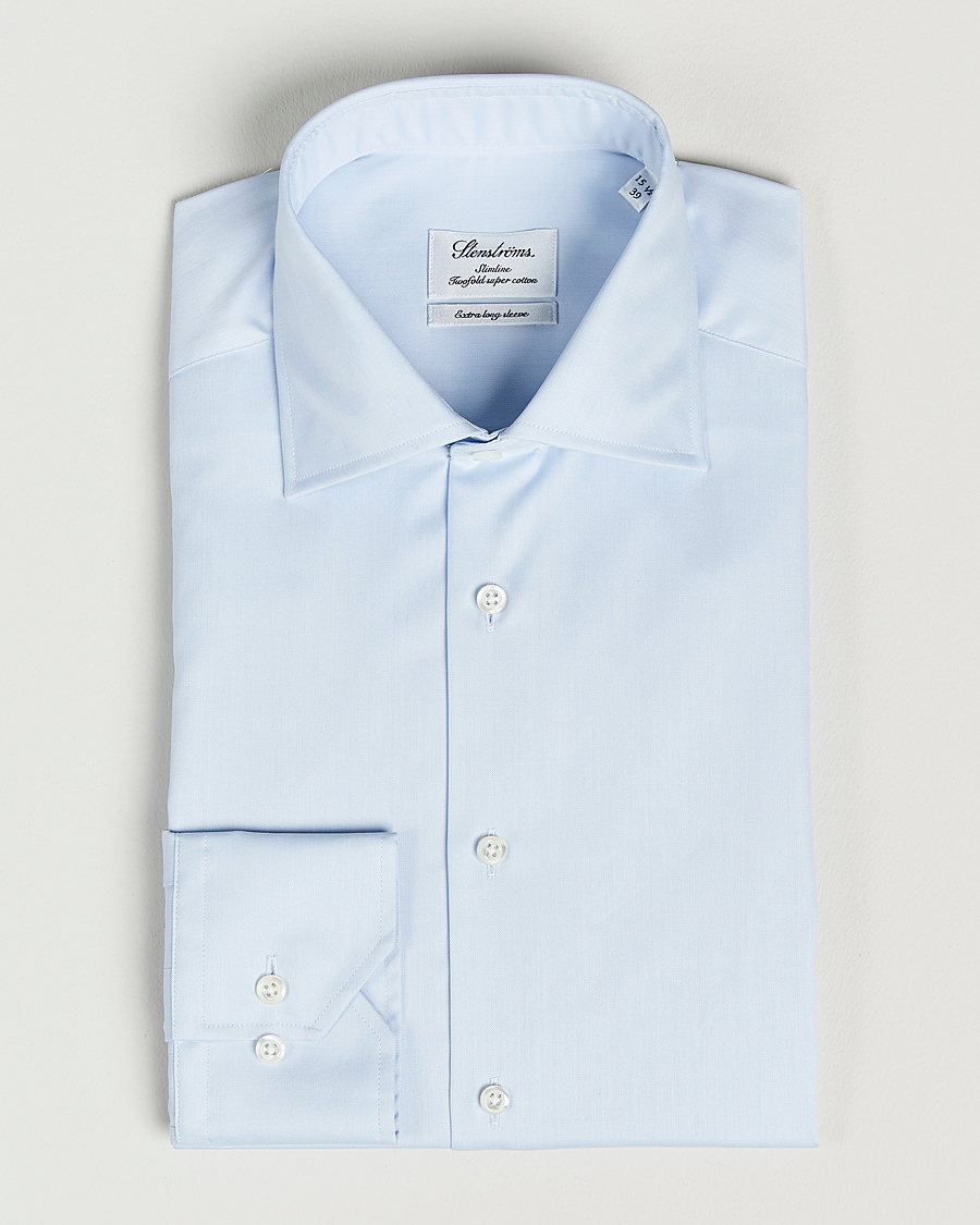 Men | Shirts | Stenströms | Slimline X-Long Sleeve Shirt Light Blue