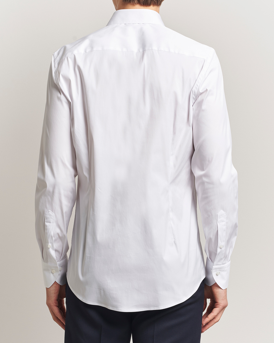 Men | Shirts | Stenströms | Slimline Cotton Stretch Shirt White