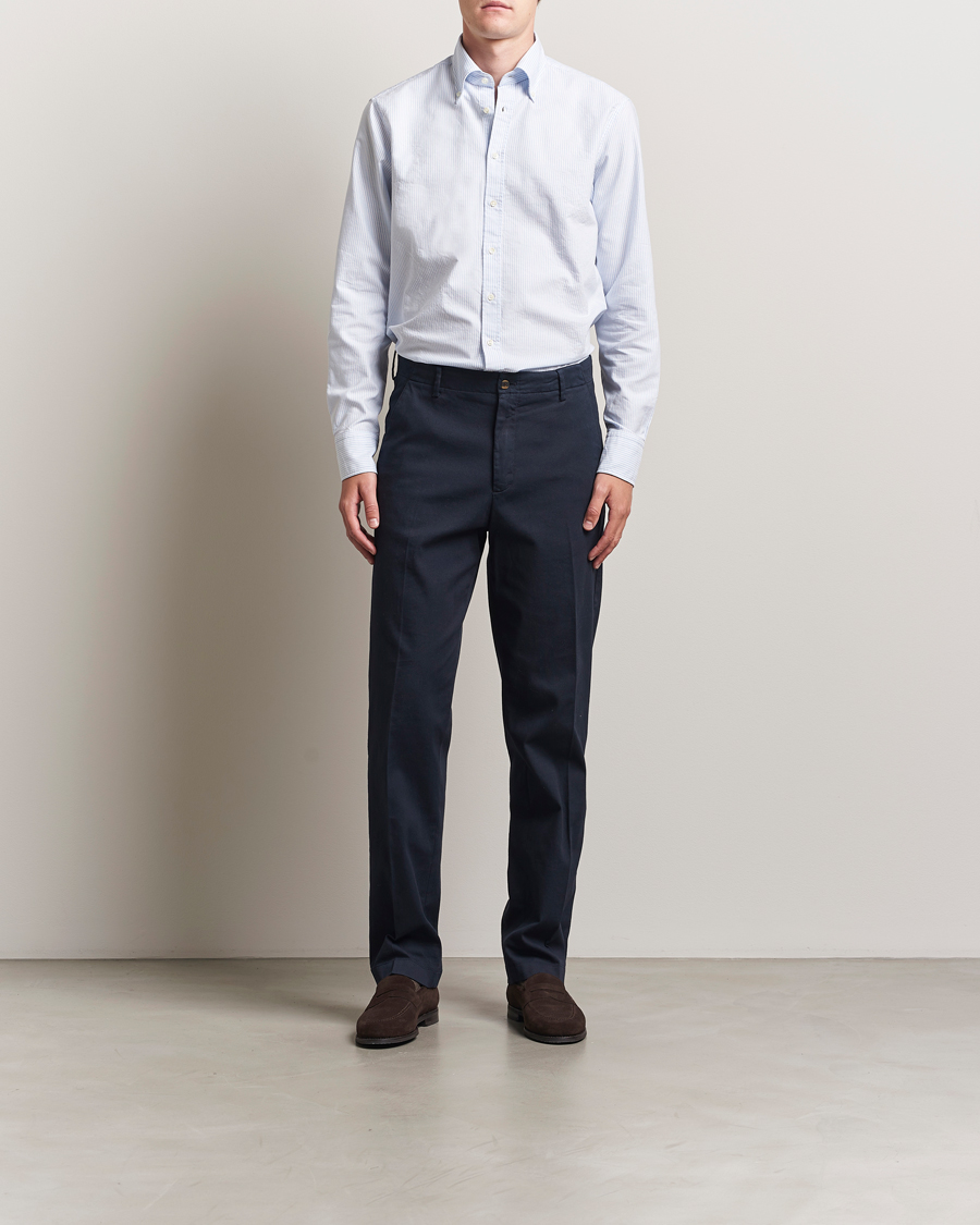 Men | Shirts | Stenströms | Regular Fit Oxford Shirt Blue/White