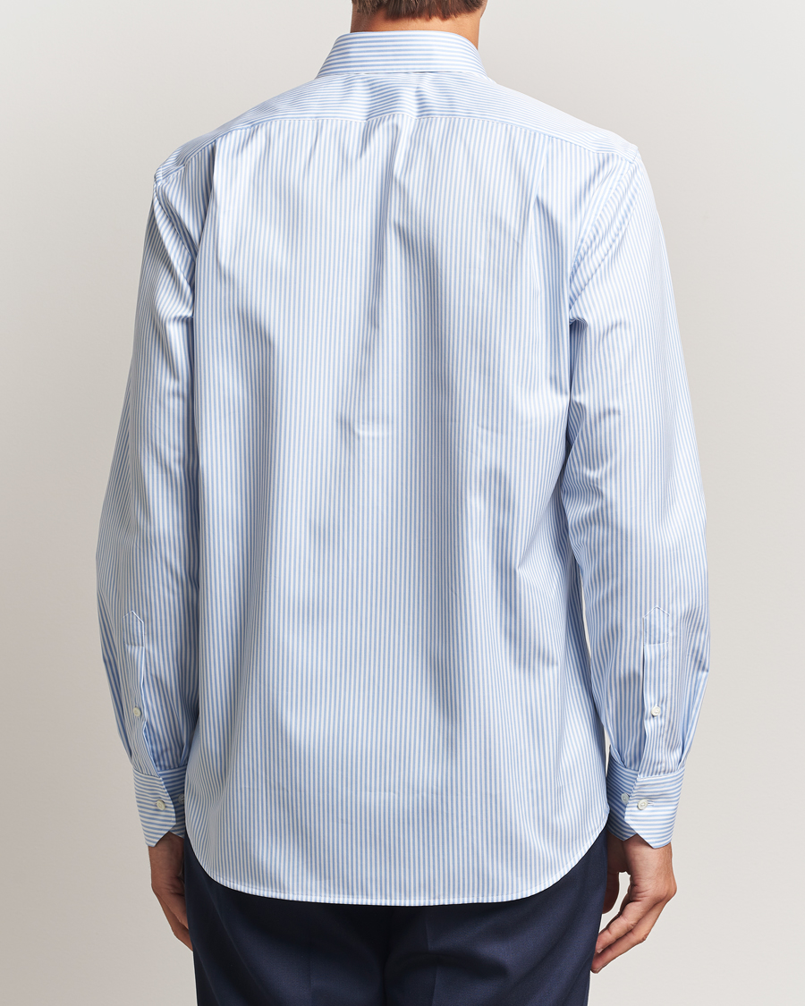 Men | Shirts | Stenströms | Regular Fit Striped Cut Away Shirt Blue/White