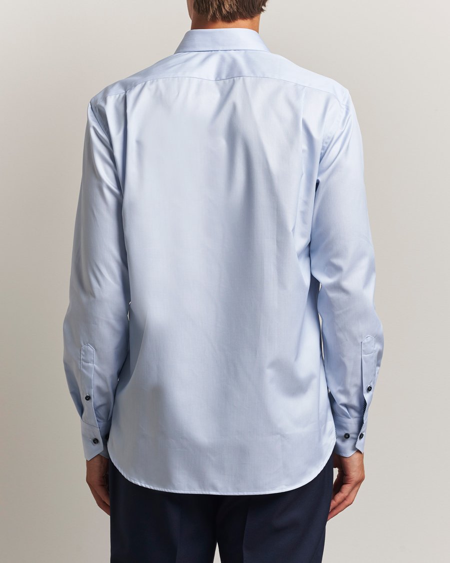 Men | Shirts | Stenströms | Regular Fit Contrast Cotton Shirt White/Blue