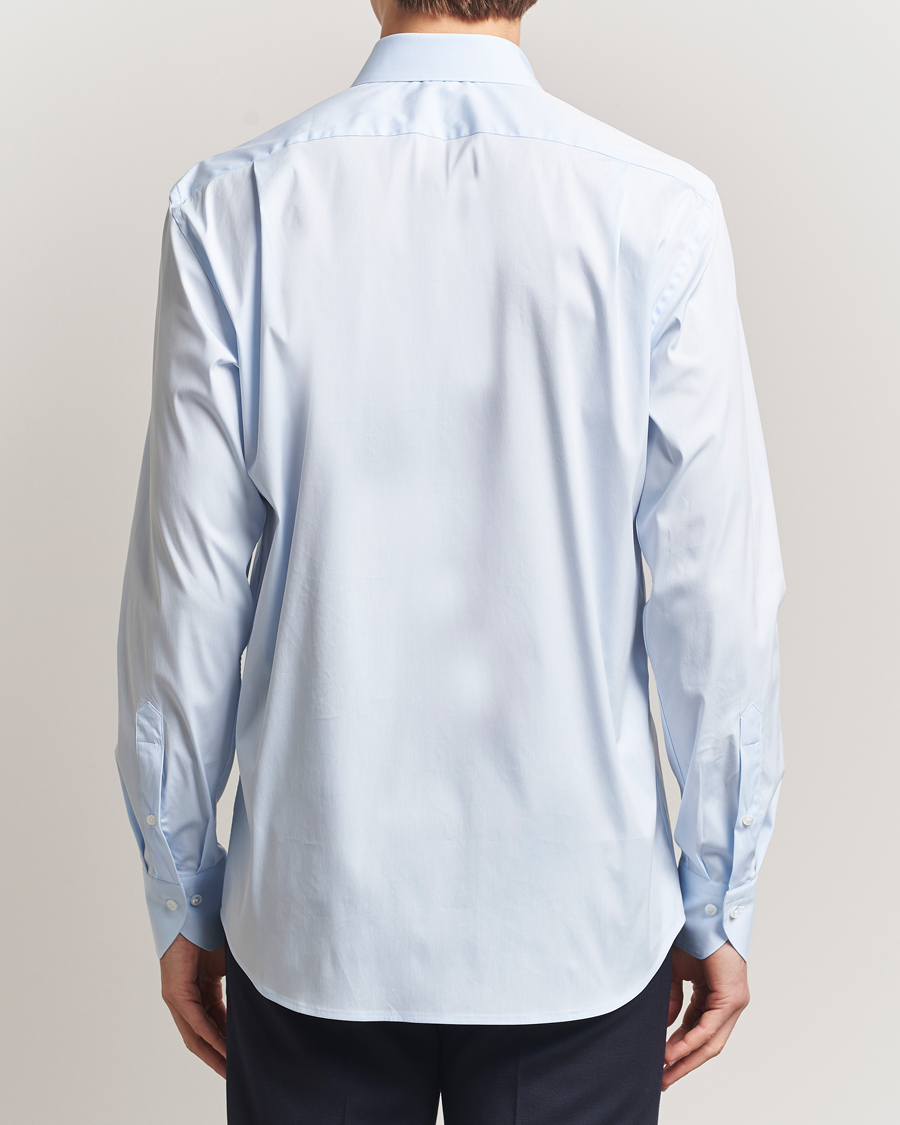 Men | Shirts | Stenströms | Regular Fit Cotton Stretch Shirt Light Blue