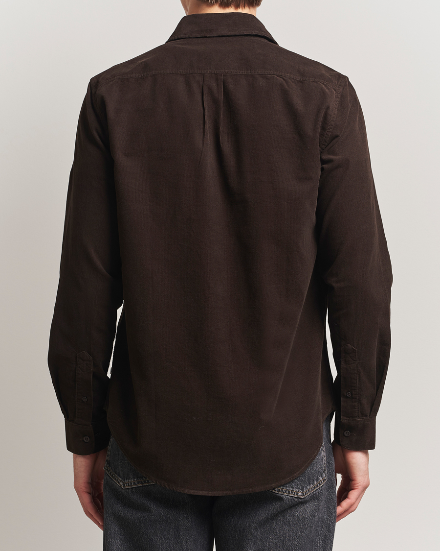 Men | Shirts | Samsøe Samsøe | Liam Baby Cord Shirt Black Coffee