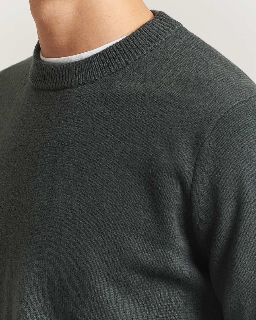 Men | Sweaters & Knitwear | Samsøe Samsøe | Isak Knitted Crew Neck Dark Evergreen