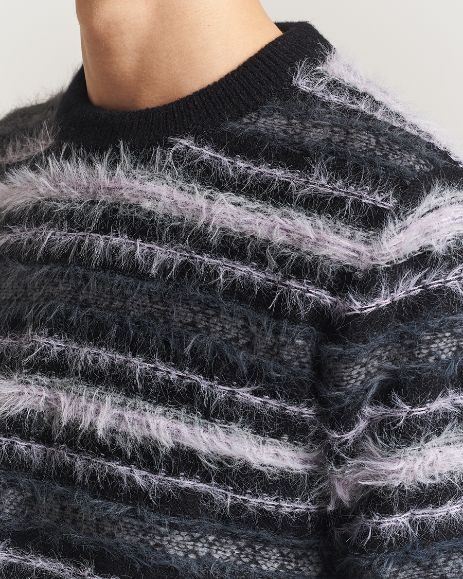 Men | Sweaters & Knitwear | Samsøe Samsøe | Finnley Striped Knitted Sweater Black Multi