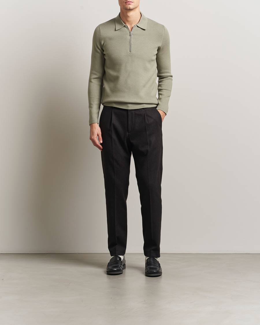 Men | Sweaters & Knitwear | Samsøe Samsøe | Guna Half Zip Seagrass