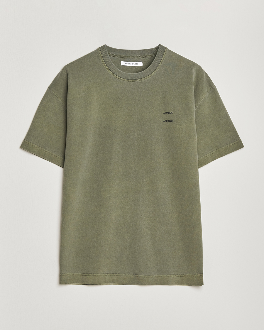 Men | T-Shirts | Samsøe Samsøe | Joel Organic Cotton Washed T-Shirt Castor Grey