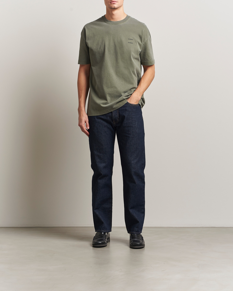 Men | T-Shirts | Samsøe Samsøe | Joel Organic Cotton Washed T-Shirt Castor Grey