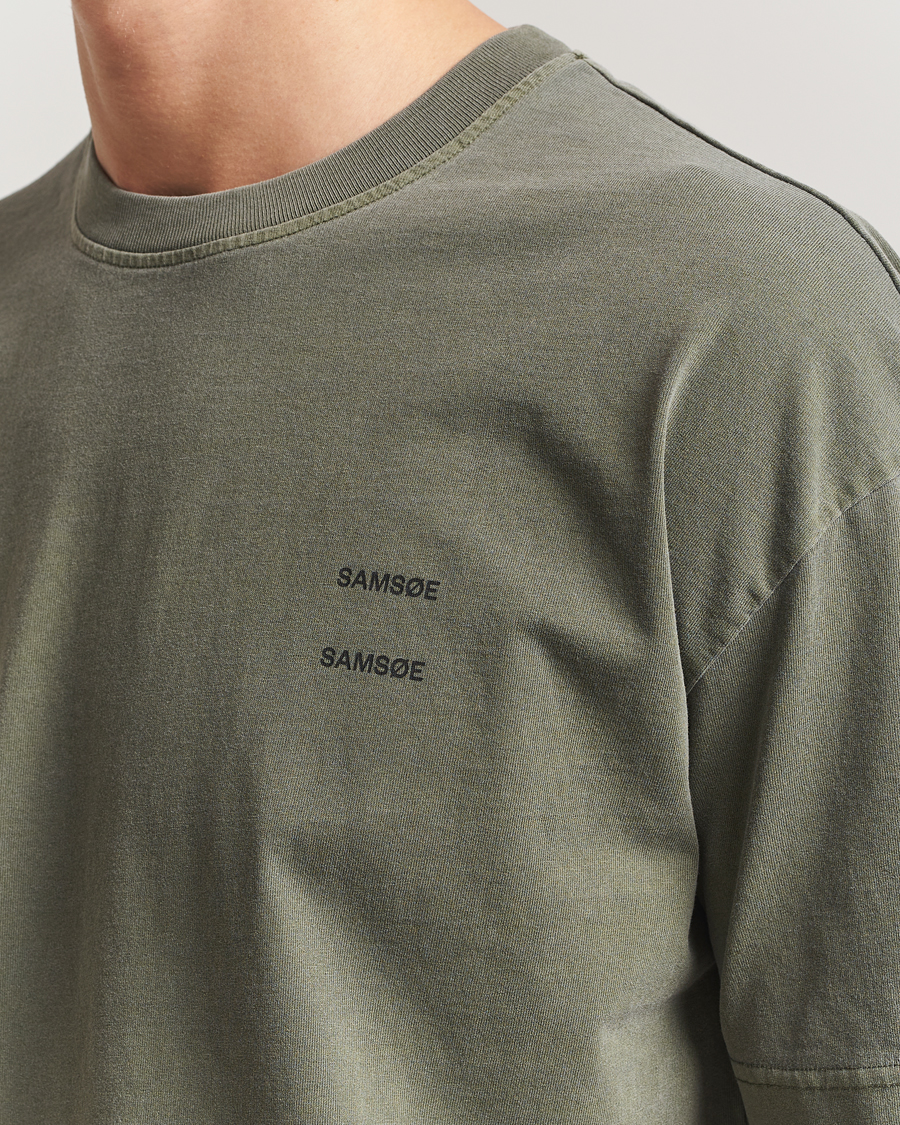 Men | T-Shirts | Samsøe Samsøe | Joel Organic Cotton Washed T-Shirt Castor Grey