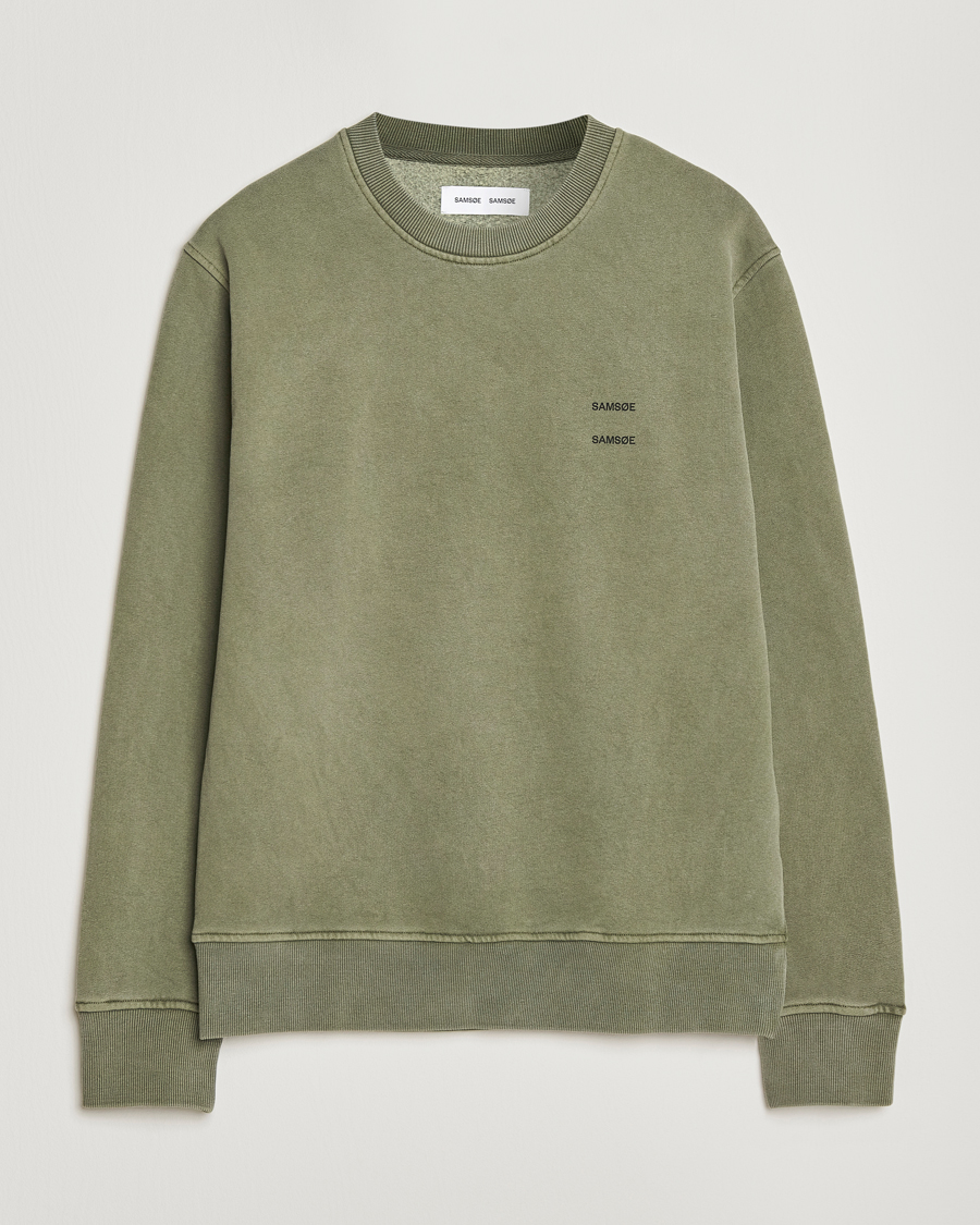 Men | Sweaters & Knitwear | Samsøe Samsøe | Joel Organic Cotton Washed Sweatshirt Castor Grey