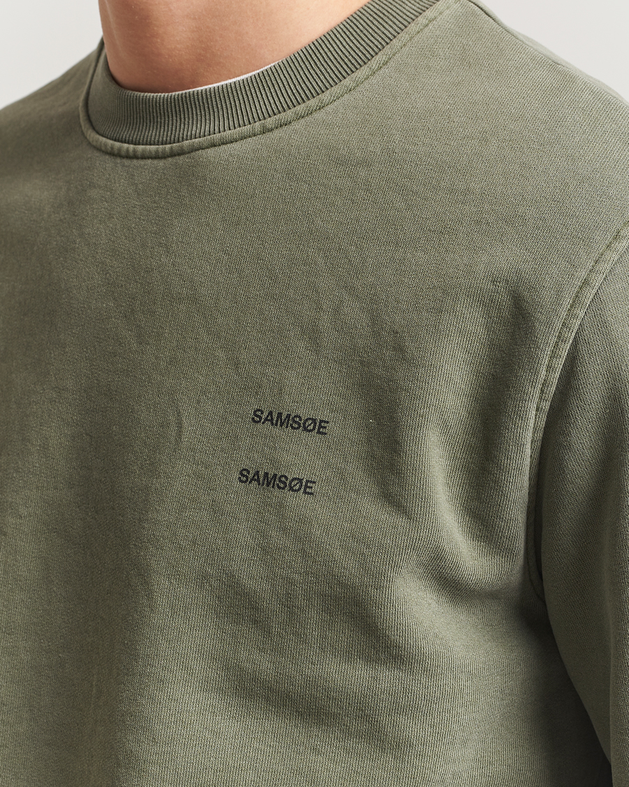 Men | Sweaters & Knitwear | Samsøe Samsøe | Joel Organic Cotton Washed Sweatshirt Castor Grey