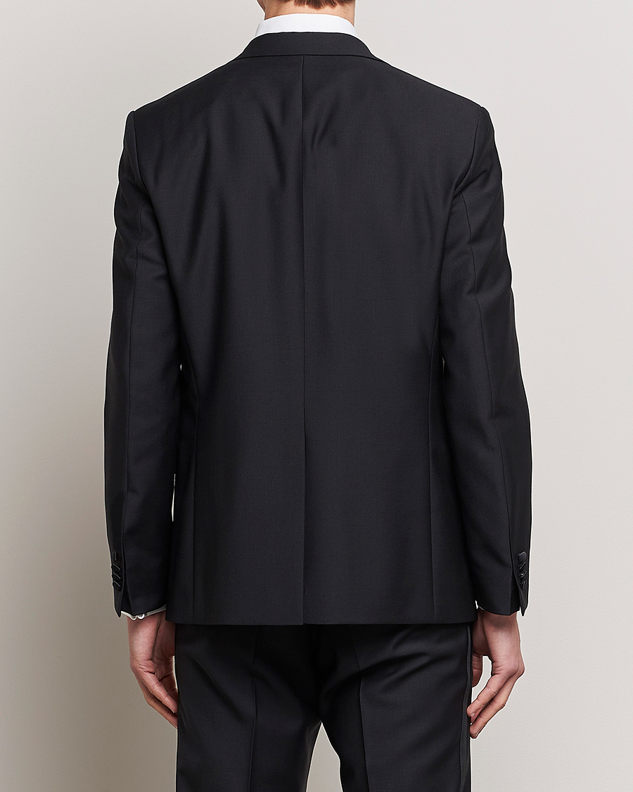 Men | Blazers | Oscar Jacobson | Frampton Wool Tuxedo Blazer Black