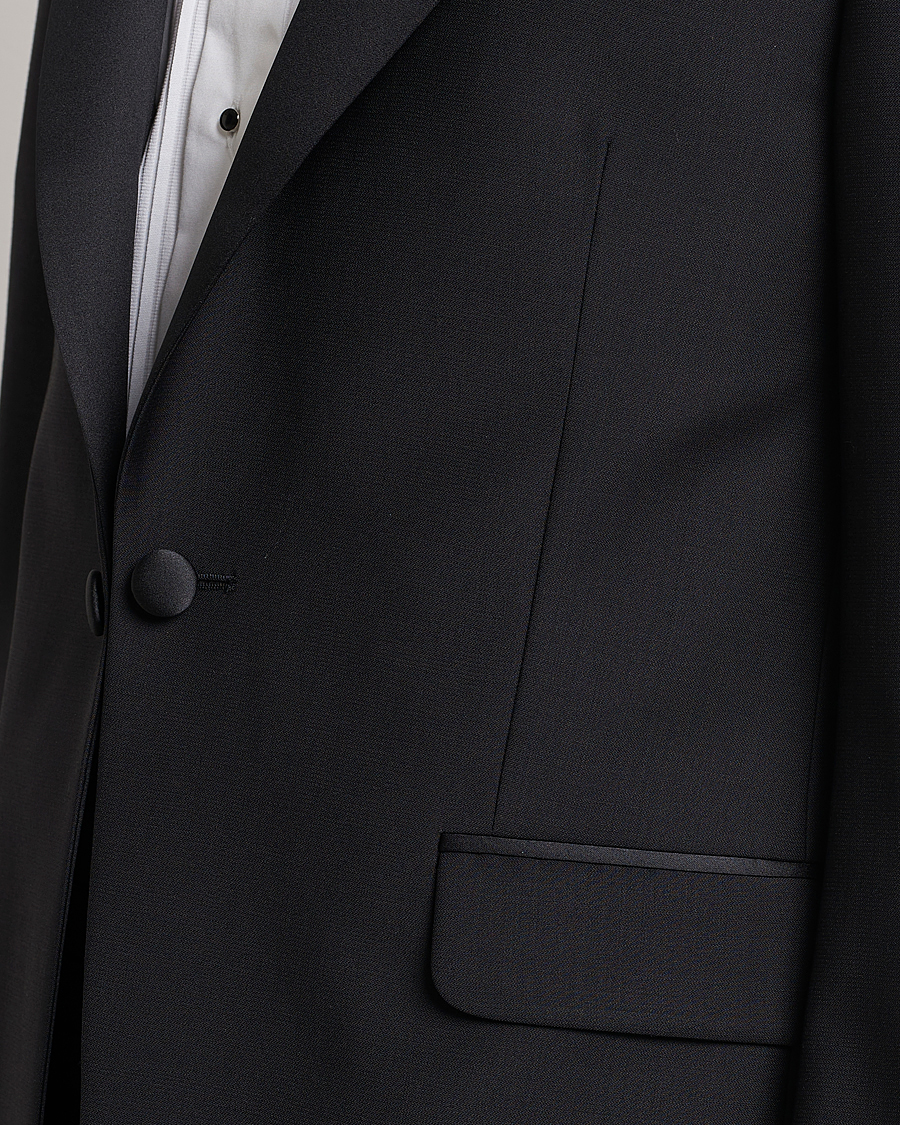 Men | Blazers | Oscar Jacobson | Frampton Wool Tuxedo Blazer Black