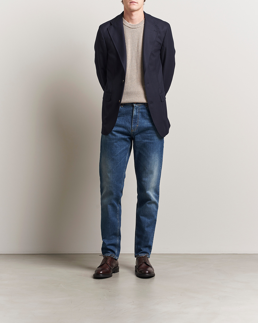 Men | Trousers | Oscar Jacobson | Karl Cotton Stretch Jeans Vintage Wash