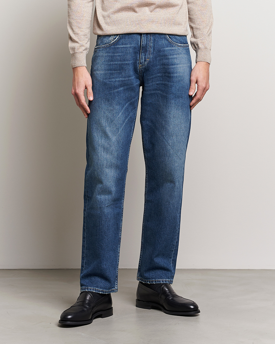 Men | Trousers | Oscar Jacobson | Johan Cotton Stretch Jeans Vintage Wash