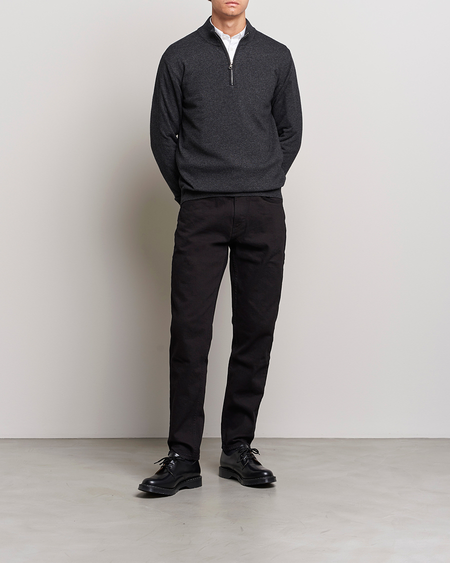 Men | Trousers | Oscar Jacobson | Karl Cotton Stretch Jeans Black