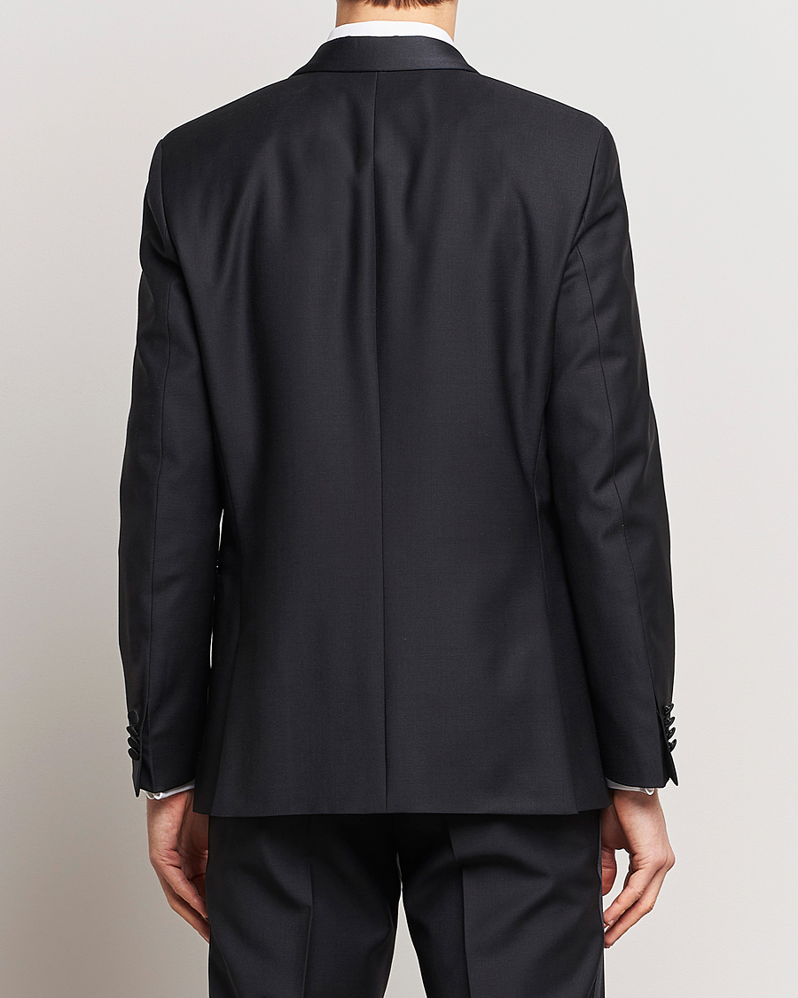 Men | Blazers | Oscar Jacobson | Figaro Wool Tuxedo Blazer Black