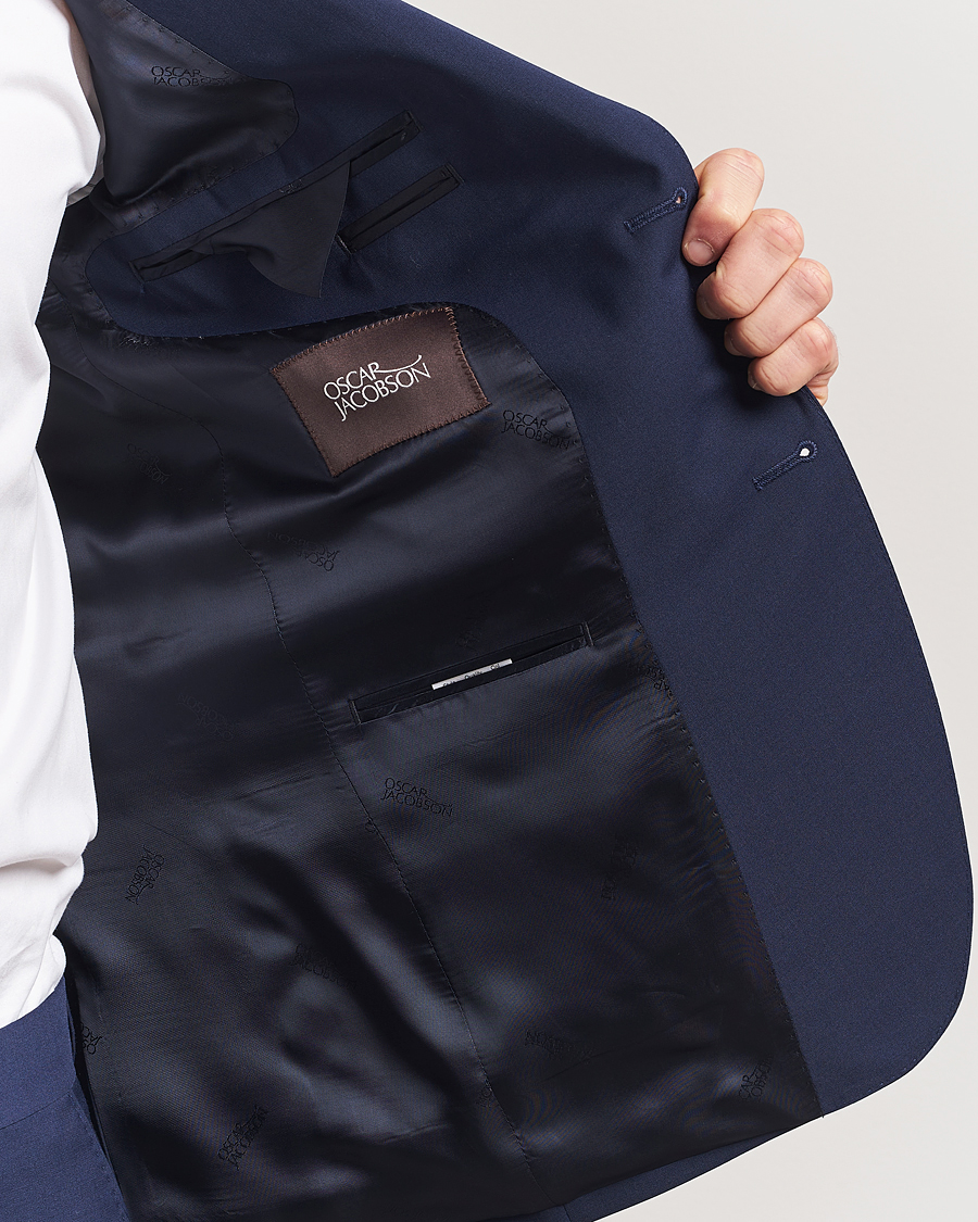 Men | Blazers | Oscar Jacobson | Ego Wool Blend Blazer Navy