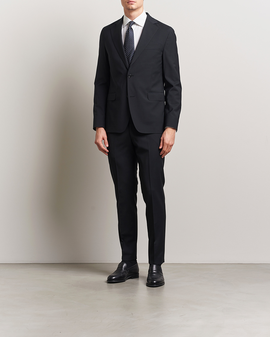 Men | Blazers | Oscar Jacobson | Ego Wool Blend Blazer Black