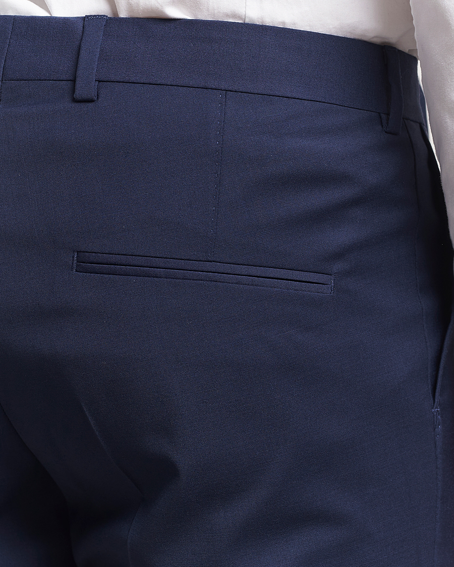 Men | Trousers | Oscar Jacobson | Denz Wool Blend Trousers Navy