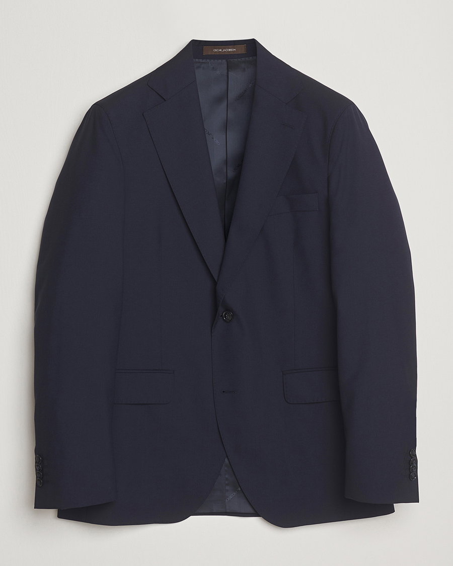 Men | Blazers | Oscar Jacobson | Fogerty Wool Blazer Blue