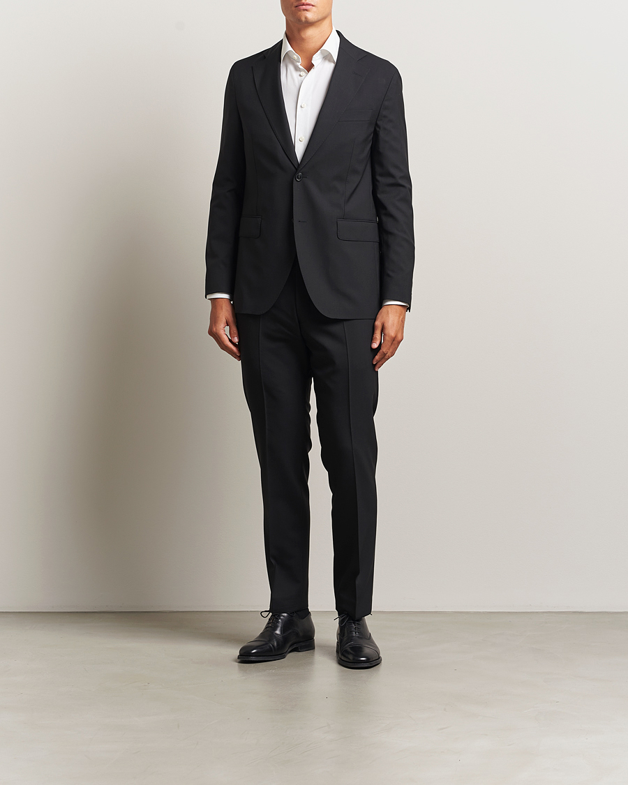 Men | Blazers | Oscar Jacobson | Fogerty Wool Blazer Black