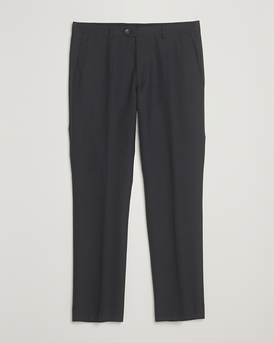 Men | Trousers | Oscar Jacobson | Dandy Wool Trousers Grey